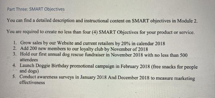 what could be some SMART objectives for a mihile