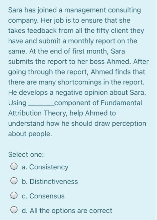 Motivation is dependent on Select one: a. Valence