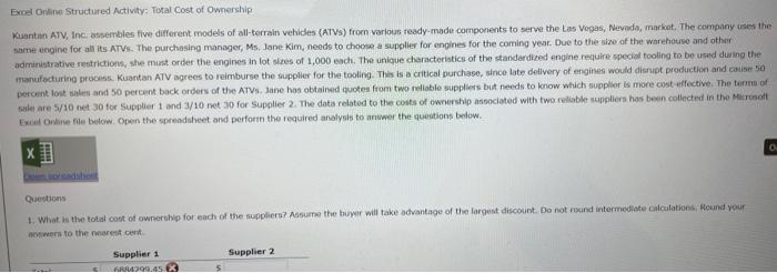 answer the first ques total cost of ownership?