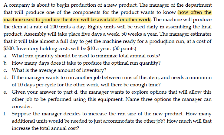 I did not understand the question from e - f.