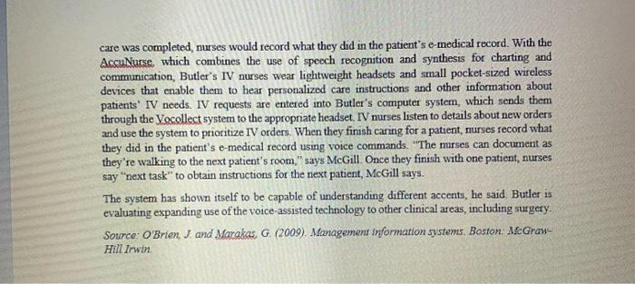 Read the Case Study below and answer the