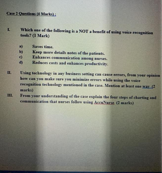 Read the Case Study below and answer the