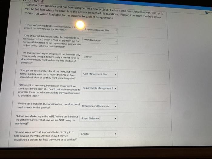 these are the options for all Idan is a team