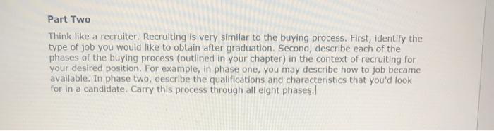 marketing Part Two Think like a recruiter,