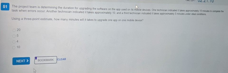 46 A calendarized budget is built using a work