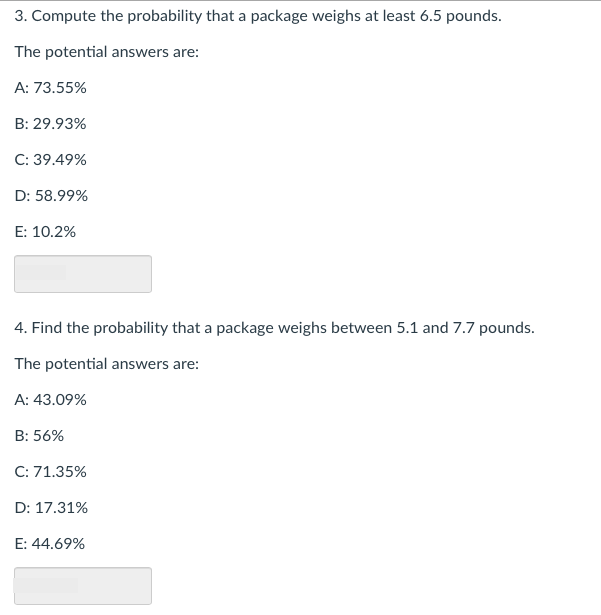 Question 1 100 / 100 pts Packages in a package
