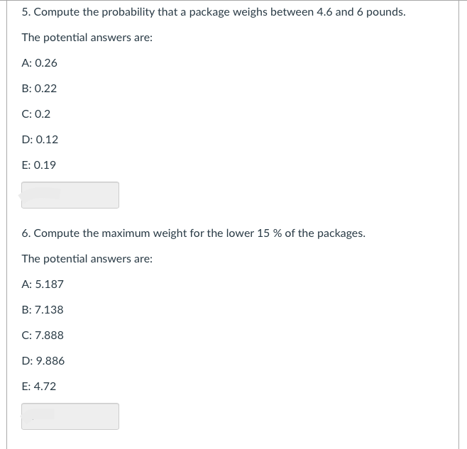 Question 1 100 / 100 pts Packages in a package