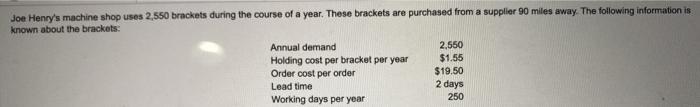 a) What is the EOQ? 242 34 units (round your