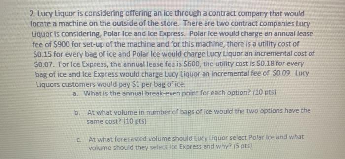 HW 1 - Please complete all work in excel. Use