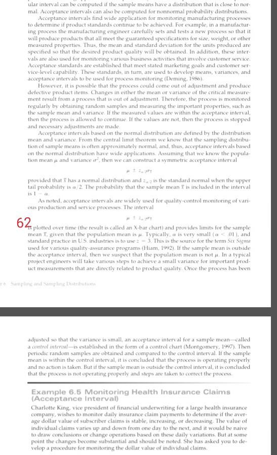 ular interval can be computed if the sample means