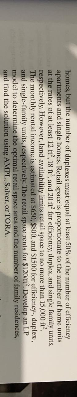 Develop the LP model ONLY 2-61. A realtor is