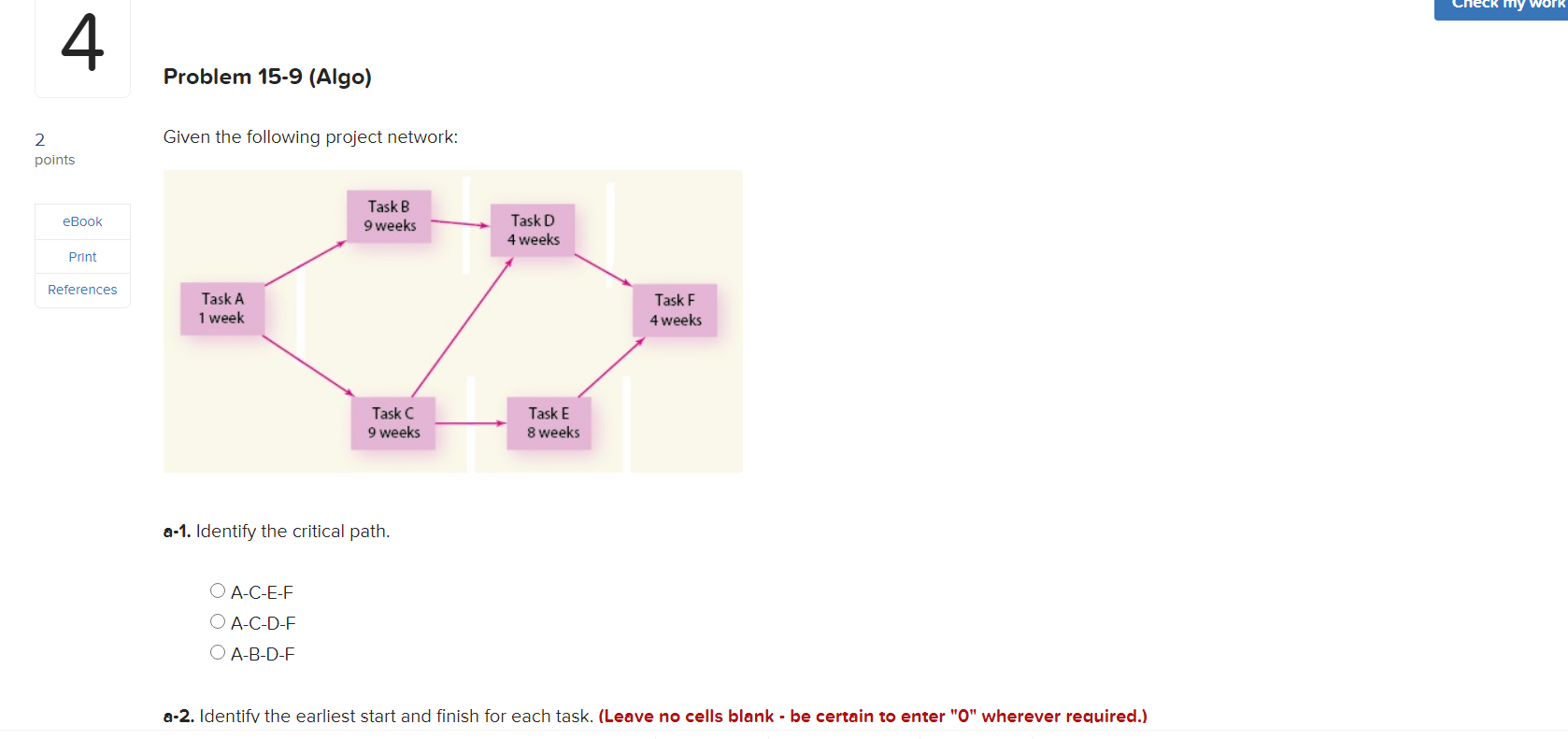 Check my work 4 Problem 15-9 (Algo) Given the