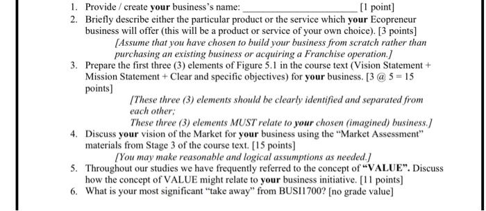 make anything you want! [1 point] 1. Provide /