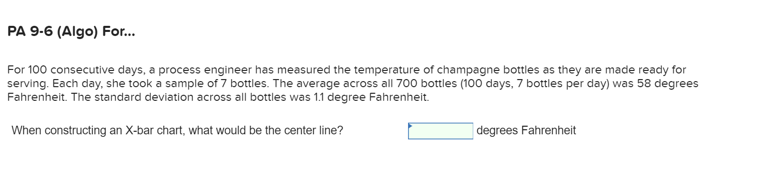 PA 9-6 (Algo) For... For 100 consecutive days, a