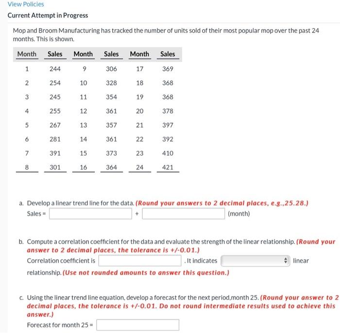 View Policies Current Attempt in Progress Mop and