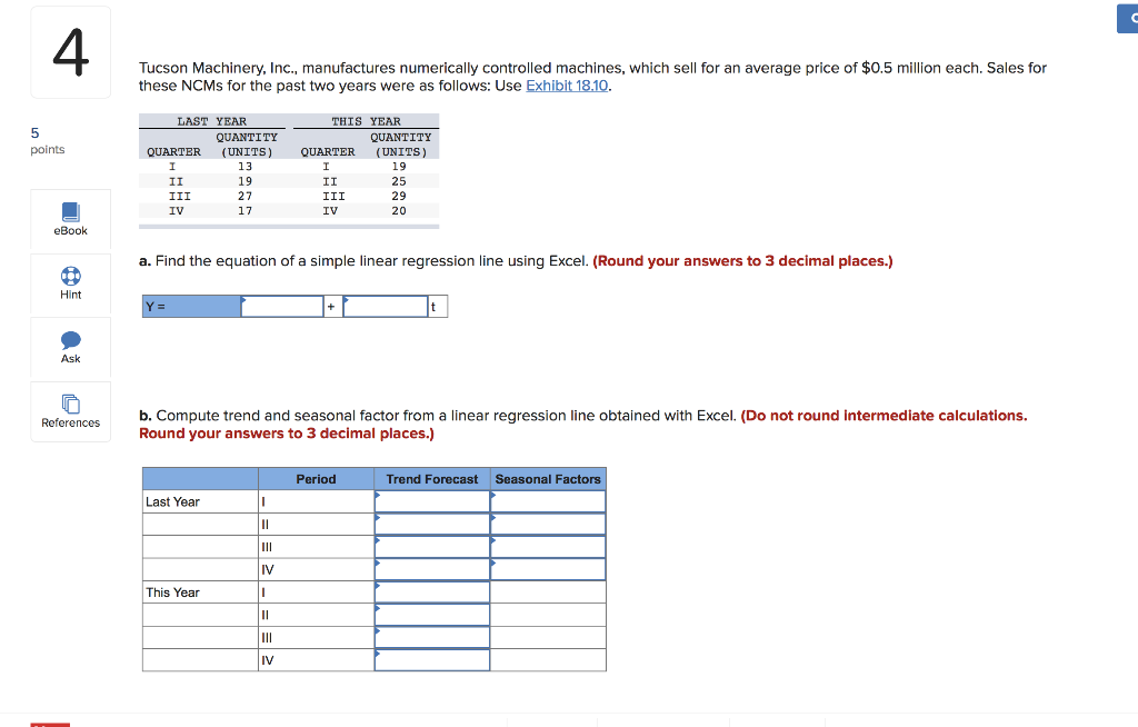 Exhibit 18.10 Computing a Seasonal Factor from