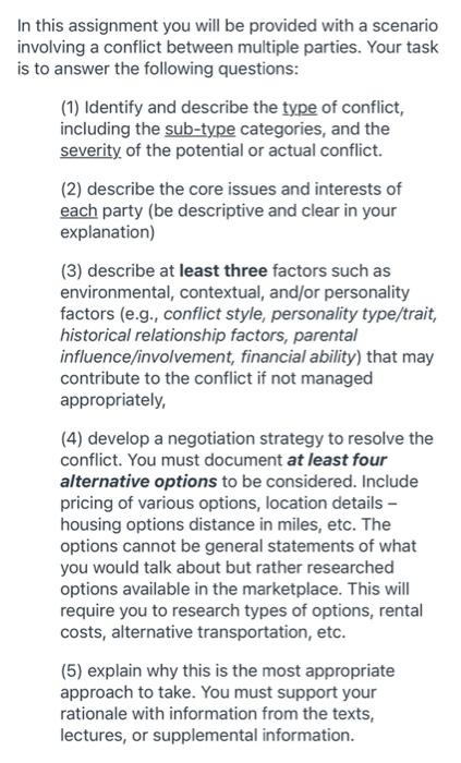 In this assignment you will be provided with a