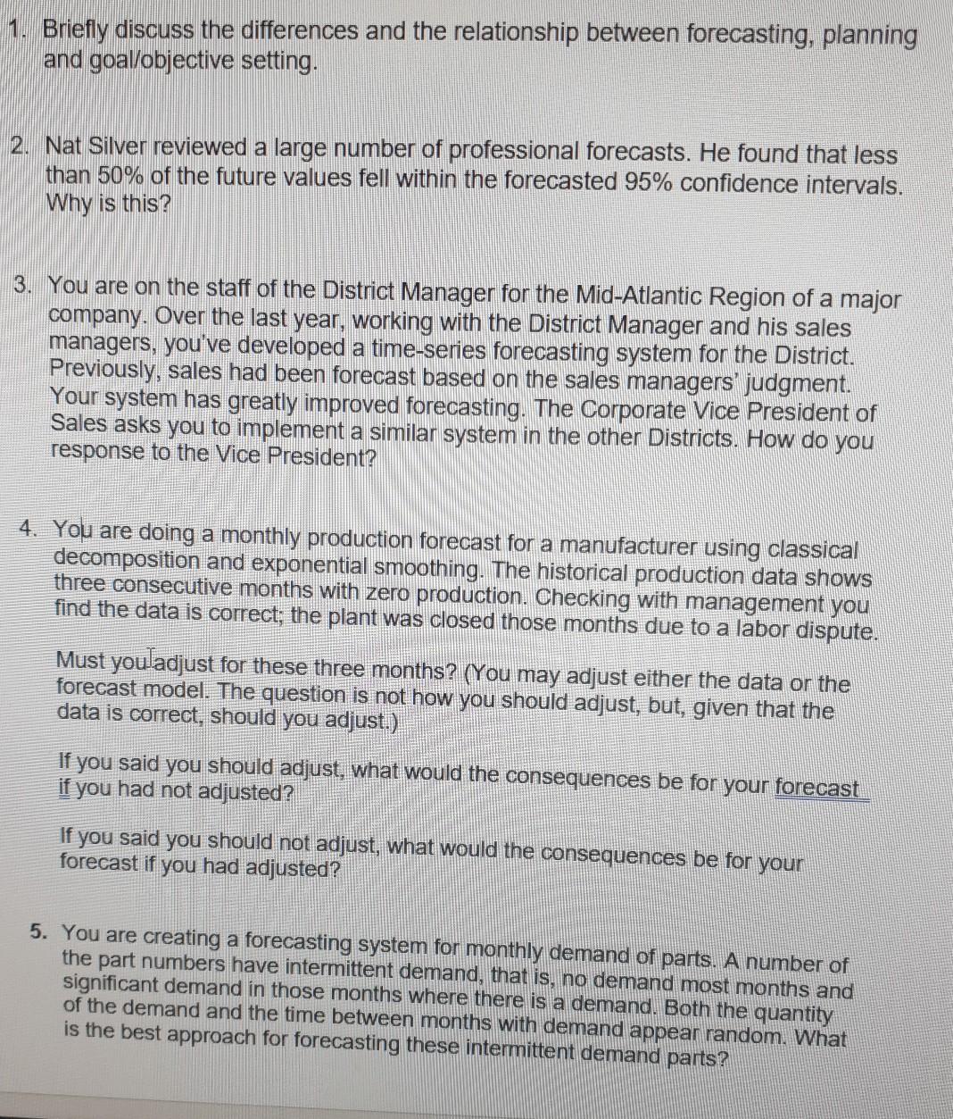 1. Briefly discuss the differences and the