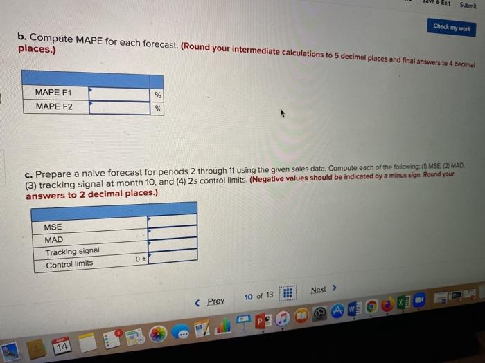 Saved Help Save & Exit Submit Check my work Two