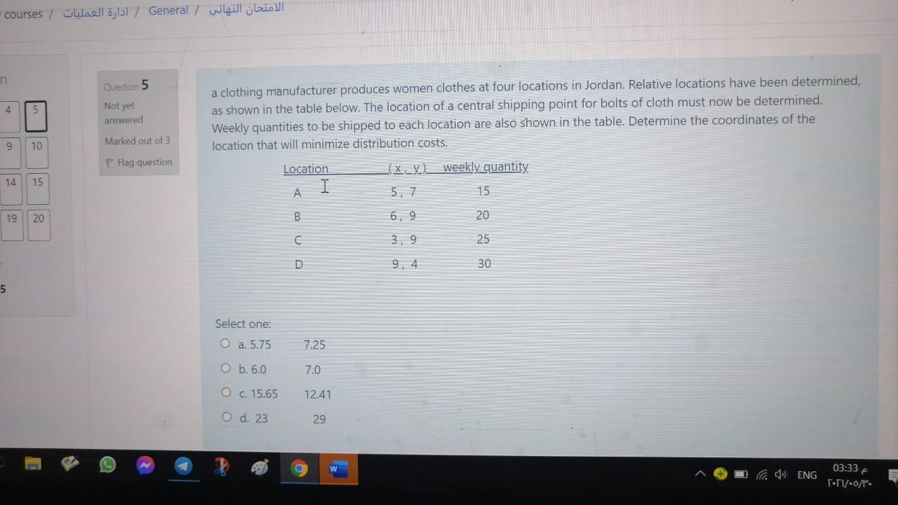 / General / / courses n Question 5 4 5 Not yet