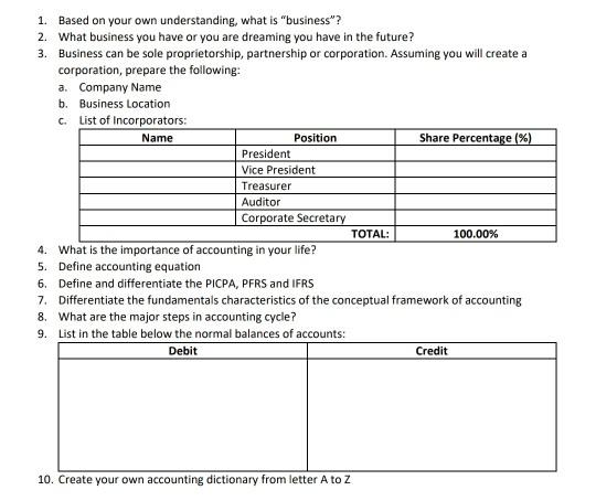 PLEASE ANSWER IT. I NEED FOR 2-3 HOURS Name 1.