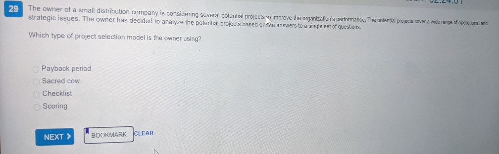 6 Project A has five phases. The Level 1 work