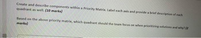 Create and describe components within a Priority