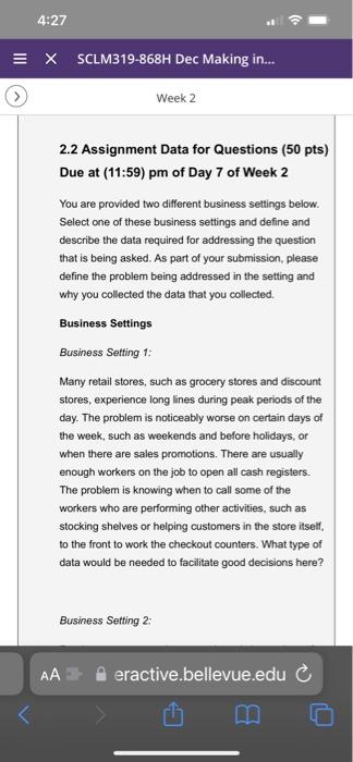 4:27 = X SCLM319-868H Dec Making in... 2.2