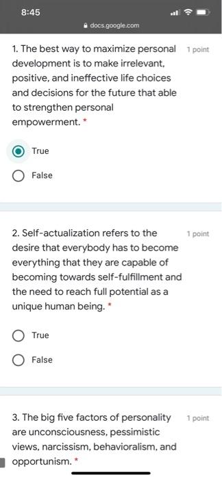 8:45 docs.google.com 1. The best way to maximize