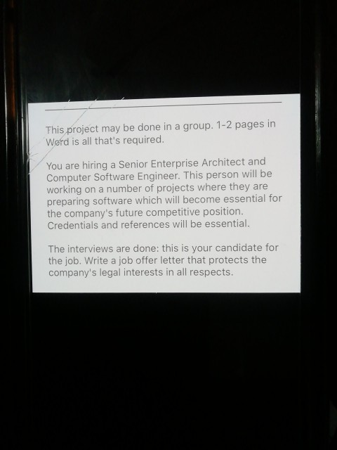 This project may be done in a group. 1-2 pages in