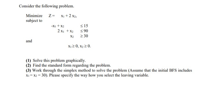 Consider the following problem. subject to -X1 +