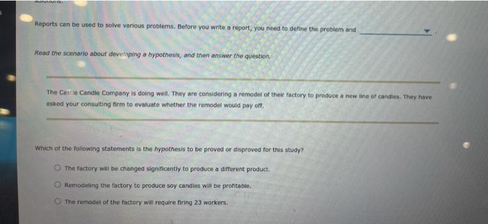 LV Reports can be used to solve various problems.