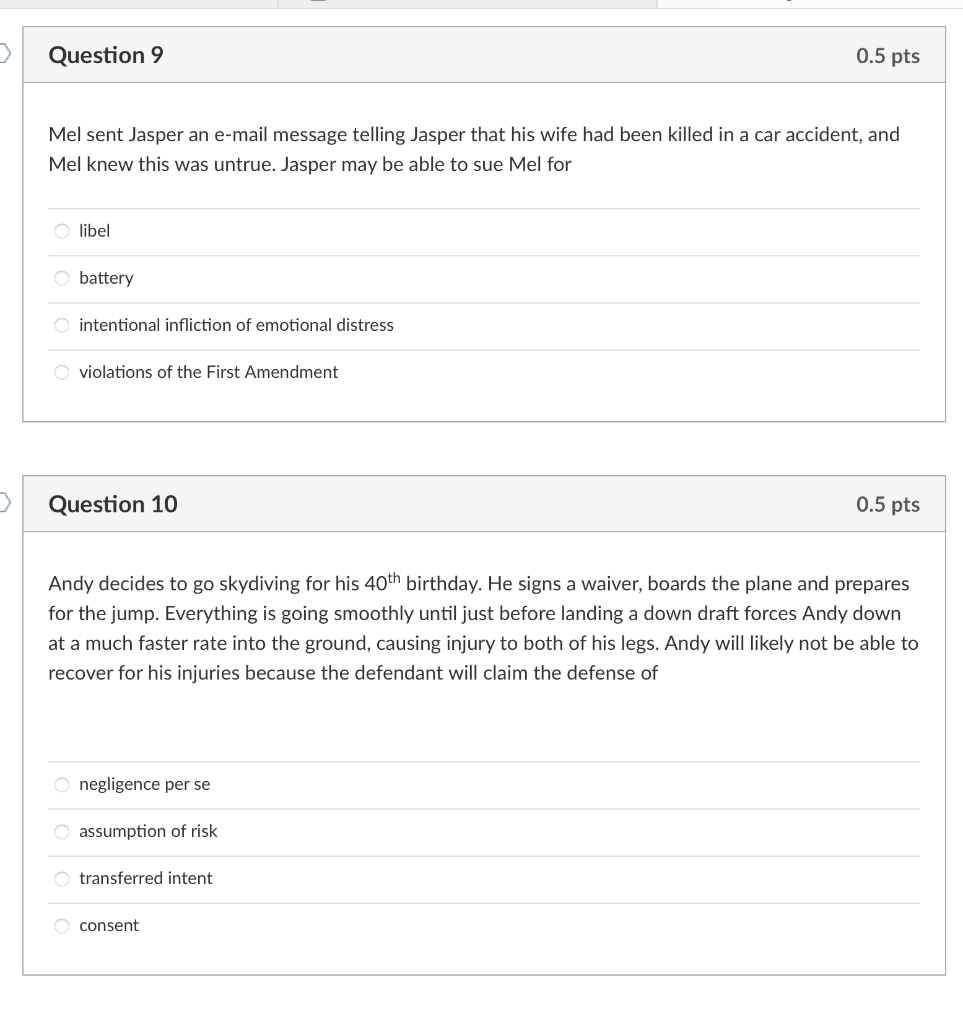 Question 9 Mel sent Jasper an e-mail message