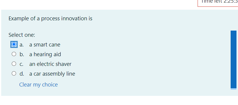 Teil 2.2.3 Example of a process innovation is