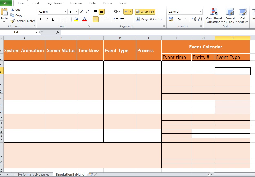 Complete the simulation model discussed in the