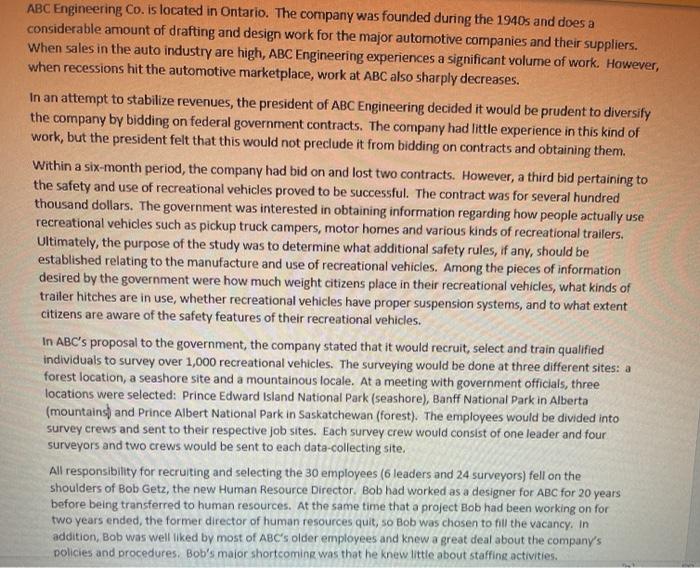 create 1 relevant behavioural based interview