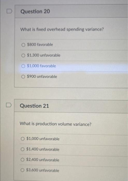 help Answer questions 18-21 using the information