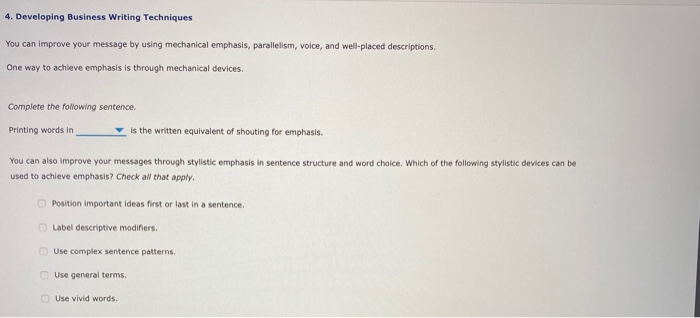 You can improve your message by using mechanical