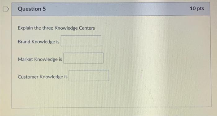 Explain the three Knowledge Centers Brand