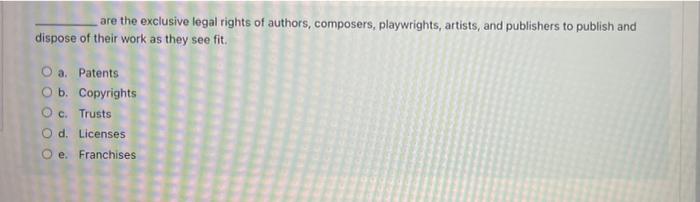 ASAP PLEASE. Which of the following statements