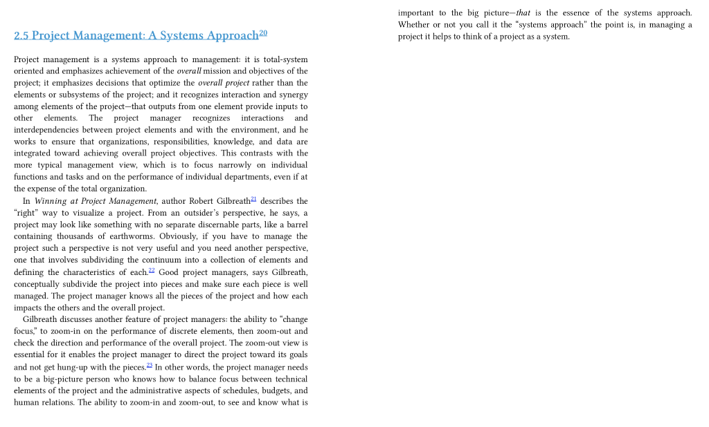 important to the big picture-that is the essence