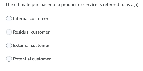 Please answer all parts! The ultimate purchaser