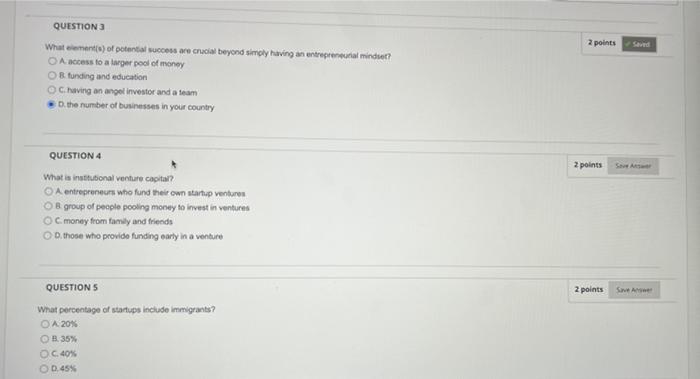 business QUESTION 1 2 points describe