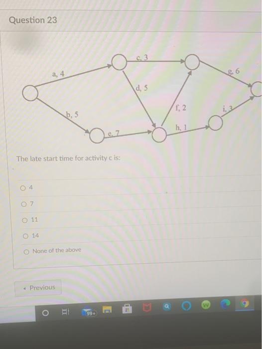 Question 23 c. 3 a, 4 . d. 5 f. 2 b. 5 h. The