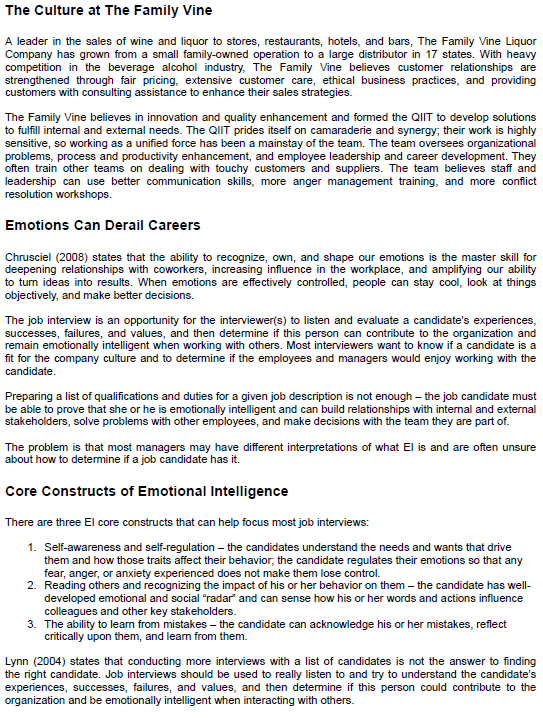 2. Outline the four types of EI and the benefit