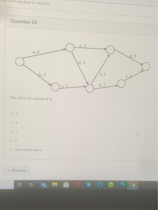 Question 23 c. 3 a, 4 . d. 5 f. 2 b. 5 h. The