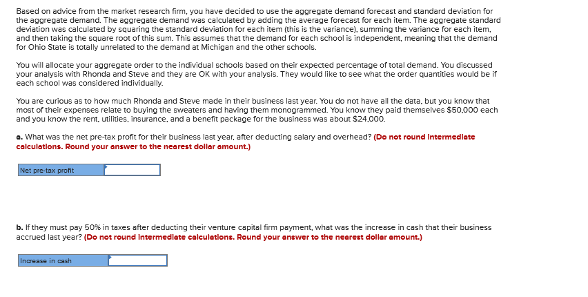 Analytics Exercise 20-1 (Algo) Big1OSweaters.com
