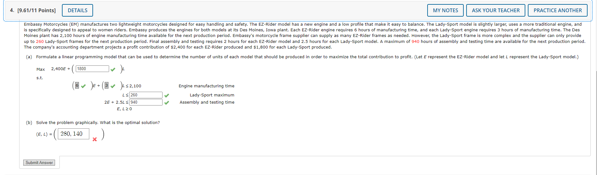 4. [9.61/11 Points] DETAILS MY NOTES ASK YOUR