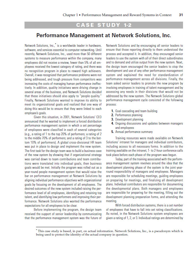 Performance Management at Network Solutions, Inc.