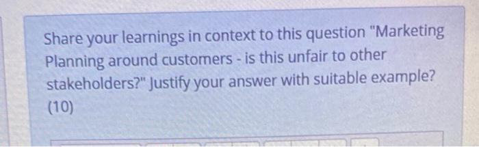 Share your learnings in context to this question